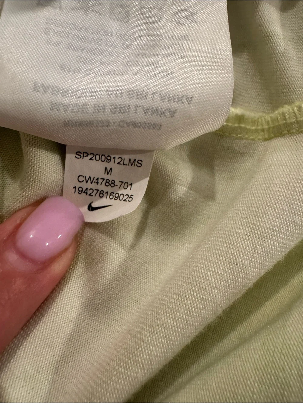 Nike Sportswear Women's Crop Top Shirt Size M Medium Green Marble Cloud CW4788-7